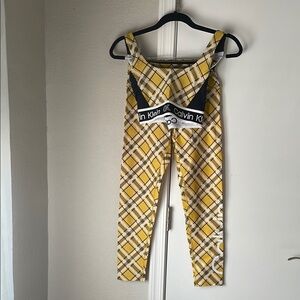 Calvin Klein Yellow Plaid Set